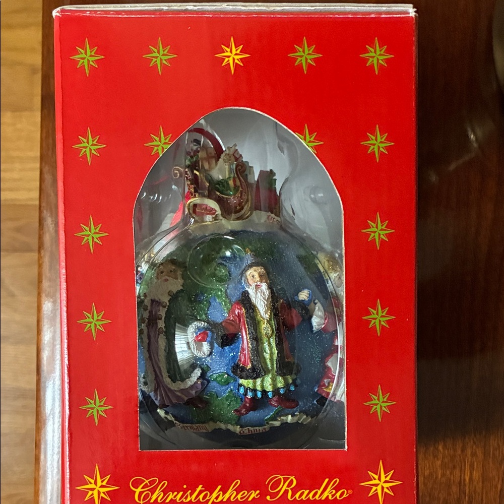 Christopher Radko Colorful Santa Ornament